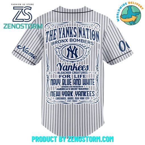 New York Yankees MLB The Yanks Nation Customized Baseball Jersey