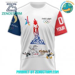 Olympic Paris 2024 Looney Tunes Custom Name Shirt