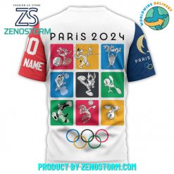 Olympic Paris 2024 Looney Tunes Custom Name Shirt