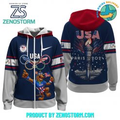 Olympic Paris 2024 Scooby Doo Team USA Nike Hoodie Zip Hoodie