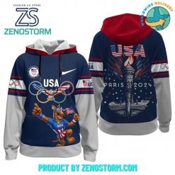 Olympic Paris 2024 Scooby Doo Team USA Nike Hoodie Zip Hoodie