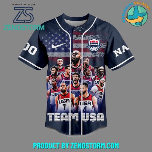 Olympic Paris 2024 Team Basketball USA Customized Baseball Jersey