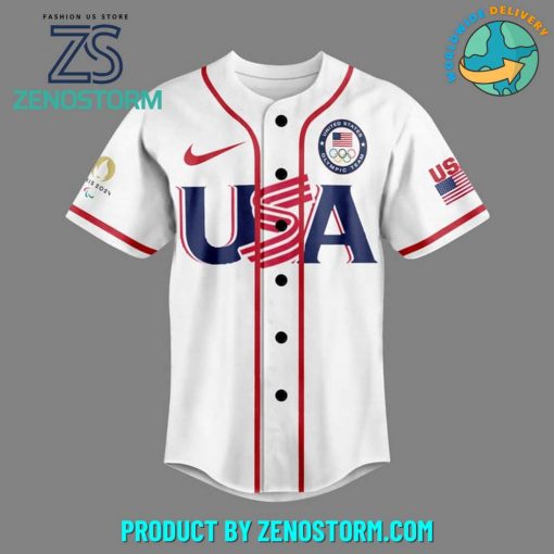 Olympic Paris 2024 Team USA Customized Nike Baseball Jersey