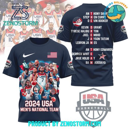 Olympic Paris 2024 Team USA Men Basketball Shirt