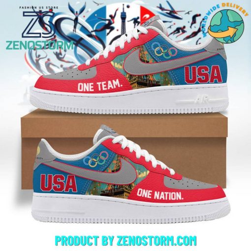 Olympic Paris 2024 USA One Team One Nation Nike Air Force 1