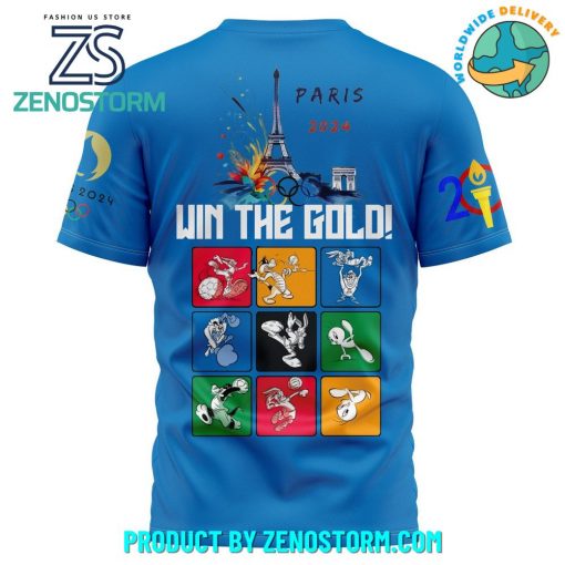 Olympic Paris 2024 Win The Gold Blue Shirt