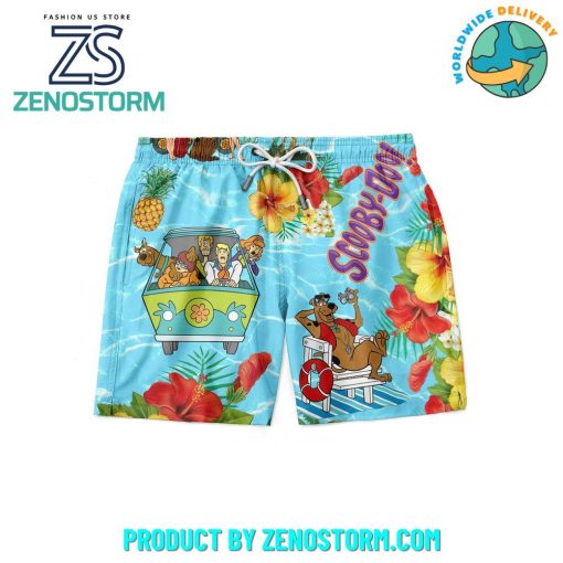 Scooby-Doo Summer Time Floral Hawaiian Shirt