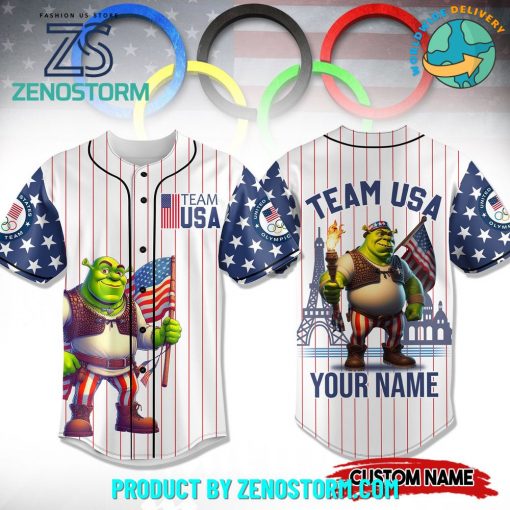 Sherk Olympic Paris 2024 Team USA Customized Baseball Jersey