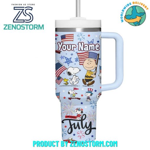 Snoopy Happy 4th Of July 2024 Customized Stanley Tumbler