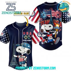 Snoopy Team USA Olympic Paris 2024 Customized Baseball Jersey