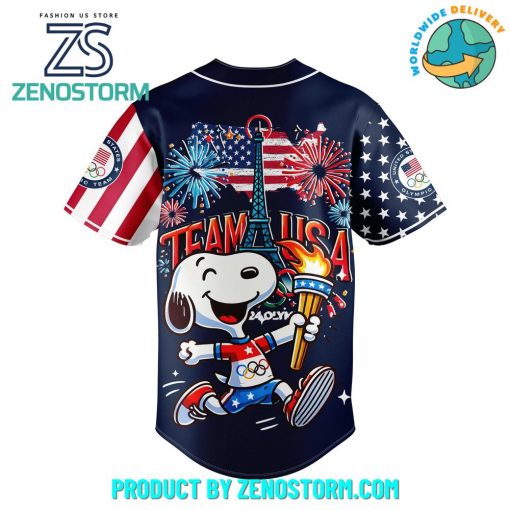 Snoopy Team USA Olympic Paris 2024 Customized Baseball Jersey