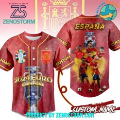 Spain UEFA Euro 2024 Champions Custom Name Baseball Jersey