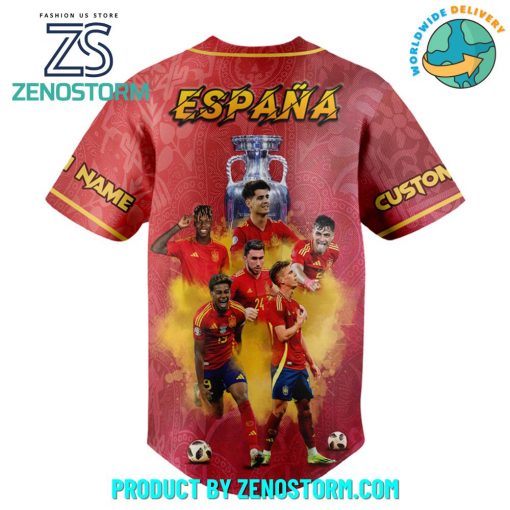 Spain UEFA Euro 2024 Champions Custom Name Baseball Jersey