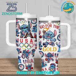 Stitch Olympic Paris 2024 Go For The Gold Stanley Tumbler