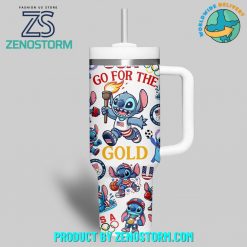 Stitch Olympic Paris 2024 Go For The Gold Stanley Tumbler