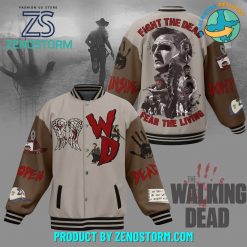 The Walking Dead Fight The Dead Fear The Living Baseball Jacket