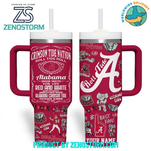 Alabama Crimson Tide Roll Tide Roll Customized Stanley Tumbler