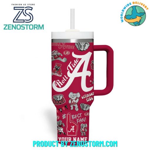 Alabama Crimson Tide Roll Tide Roll Customized Stanley Tumbler