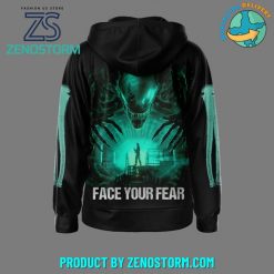 Alien Romulus 2024 Face Your Fear Zip Hoodie