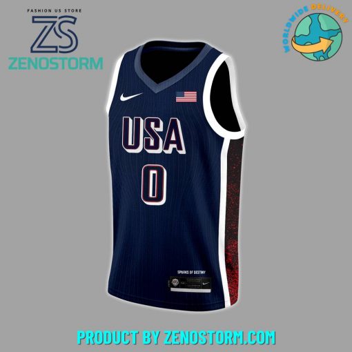 American Team Customized Blue Nike Basketball Jersey 2024