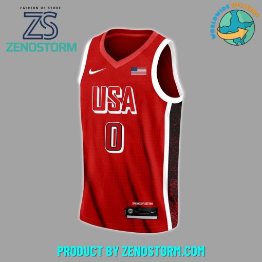 American Team Customized Red Nike Basketball Jersey 2024