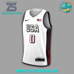 American Team Customized White Nike Basketball Jersey 2024