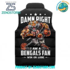 Cincinnati Bengals I Am A Fan Sleeveless Puffer Down Vest