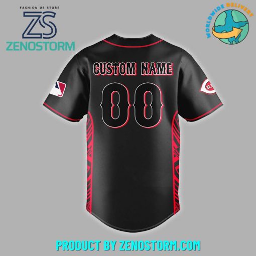 Cincinnati Reds Red Black Customized Baseball Jersey