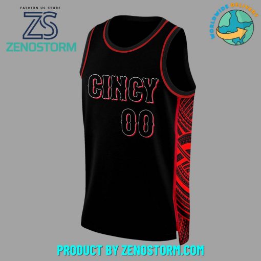 Cincinnati Reds Red Black Customized Basketball Jersey