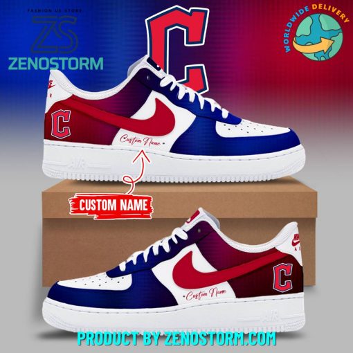 Cleveland Guardians MLB Gradient Color Personalized Nike Air Force 1