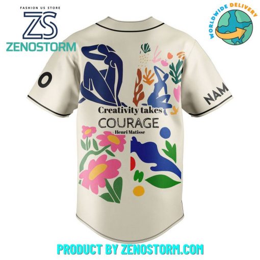 Creativity Takes Courage Custom Name Baseball Jersey