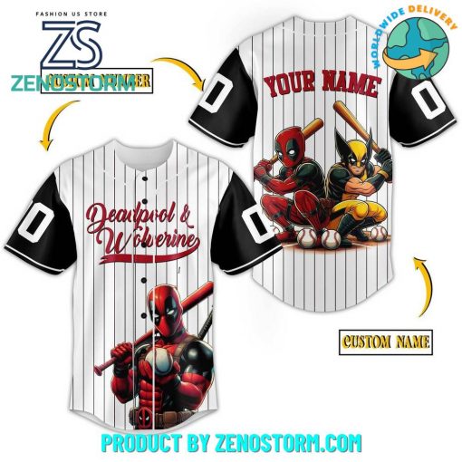 Deadpool And Wolverine Custom Name Baseball Jersey