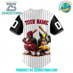 Deadpool And Wolverine Custom Name Baseball Jersey