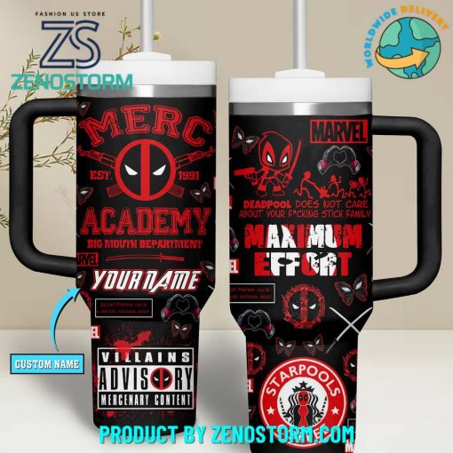 Deadpool Maximum Effort Custom Name Stanley Tumbler