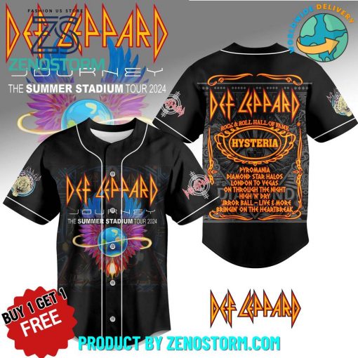 Def Leppard The Summer Stadium Tour Baseball Jersey