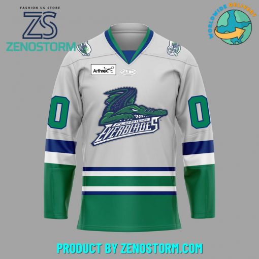 Florida Everblades Custom Name White Hockey Jersey