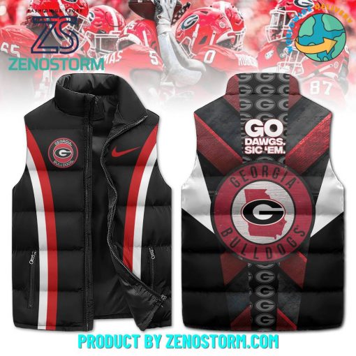 Georgia Bulldogs Go Dawgs Sleeveless Puffer Down Vest