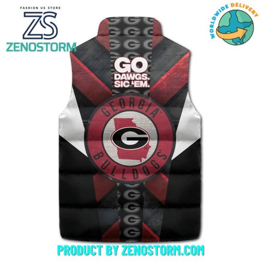 Georgia Bulldogs Go Dawgs Sleeveless Puffer Down Vest