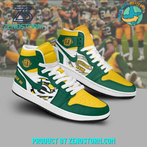 Green Bay Packers NFL 2024 Custom Name Nike Air Jordan 1