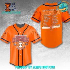 Illinois Fighting Illini Basketball Champions Baseball Jersey