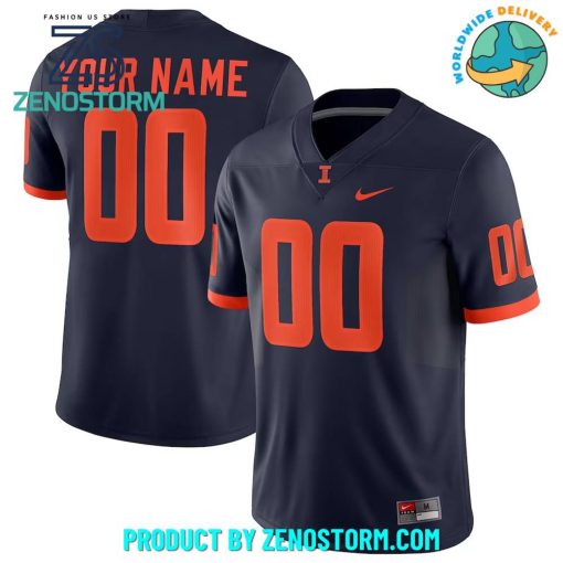 Illinois Fighting Illini NCAA Custom Game Football Jersey