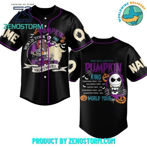 Jack Skellington Pumpkin World Tour Customized Baseball Jersey