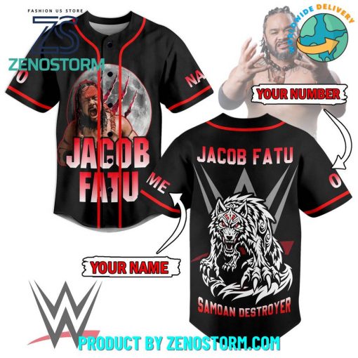 Jacob Fatu WWE Samoa Destroyer Custom Name Baseball Jersey