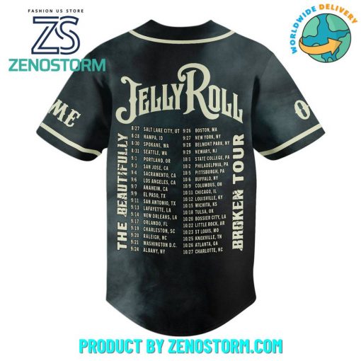 Jelly Roll 2024 Beautifully Broken Tour Customized Baseball Jersey