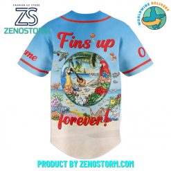 Jimmy Buffett Fins Up Forever Customized Baseball Jersey