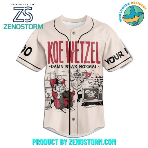 Koe Wetzel Damn Near Normal World Tour 2024 Baseball Jersey