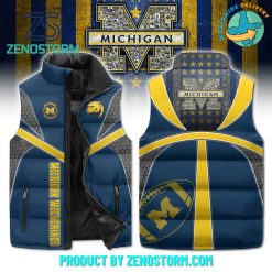 Michigan Wolverines Football Sleeveless Puffer Down Vest