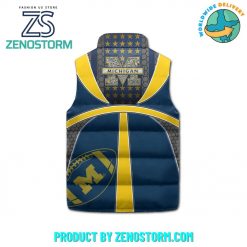 Michigan Wolverines Football Sleeveless Puffer Down Vest