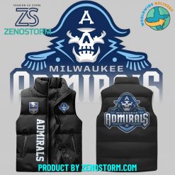 Milwaukee Admirals Hockey Black Sleeveless Puffer Down Vest