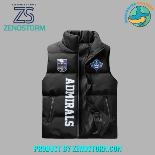 Milwaukee Admirals Hockey Black Sleeveless Puffer Down Vest